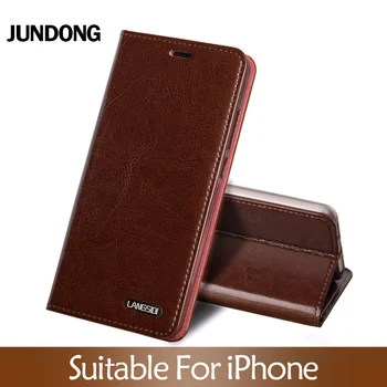 

Flip Phone Cases For iPhone 6 7 8 Plus X Xs Max Case Oil wax Skin 3 card slots Back Cover For iPhone 6 6S plus 6p 7p 8p case