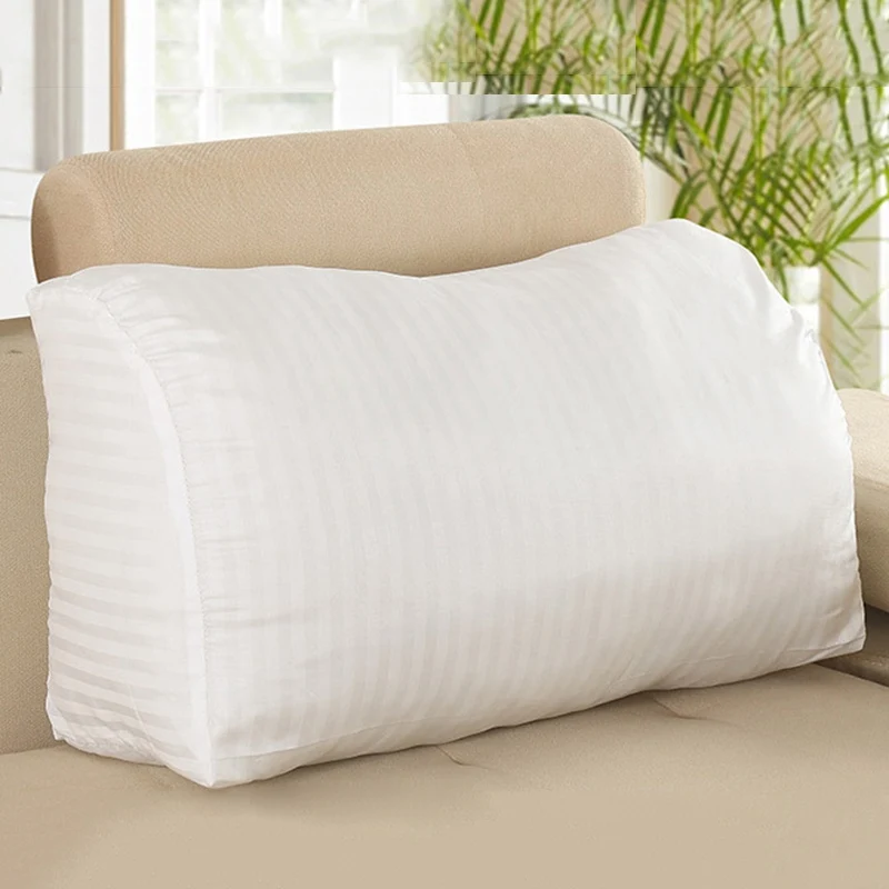 Solid Color Seat Cushion Ergonomic Design Waist Cushion Large Bed Pillow Breathable Backrest Cushion Detachable Home Textile