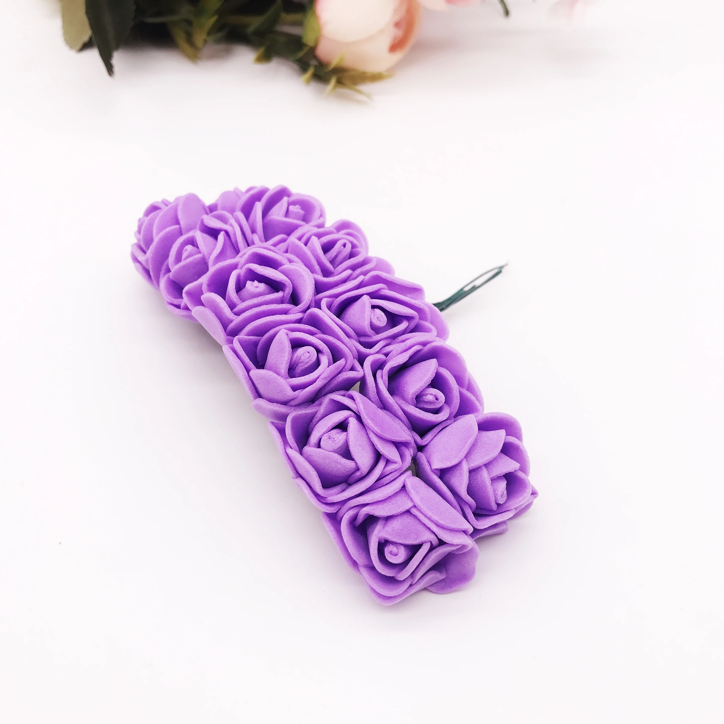36/72/144 шт. 2 см Декоративные Teddy Bear розы из вспененного полиэтилена, искусственный цветок розы Букет для дома Свадебные украшения DIY ВЕНОК в форме искусственных цветов