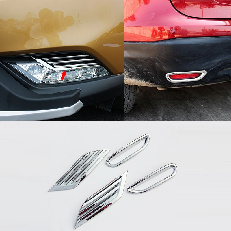 Для Nissan Qashqai J11 аксессуары ABS автомобильный передний/задний противотуманный Абажур крышка рамка крышка машина для обрезания наклеек Стайлинг автомобиля