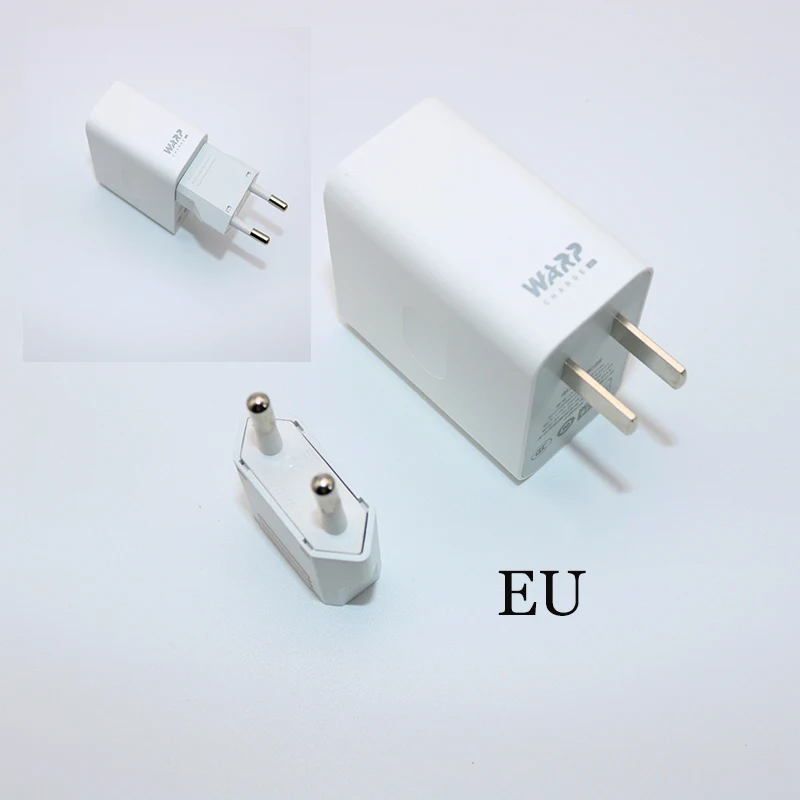 OnePlus Warp Charge 5V6A адаптер питания Warp 30 Вт ЕС зарядное устройство ЕС США зарядное устройство кабель Быстрая зарядка 30 Вт для OnePlus 7 7T Pro - Тип штекера: EU