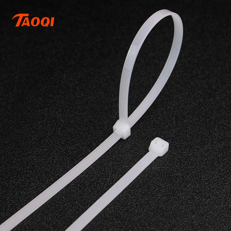 100 PCS Self-locking Plastic Nylon Tie 3*100 Fastening Ring 3X200 Cable Tie Zip Wraps Strap Nylon Cable Tie  Organizer Twist Tie