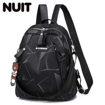 

Ladies Backpacks Teen Backpack Brand Classic Black Vintage School Bags For Teenagers Mochila Notebook Travel Bookbag