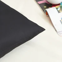 Taie d'oreiller en coton couleur unie, taie d'oreiller noire, enveloppe personnalisée, 40x60 40x70 50x70 6