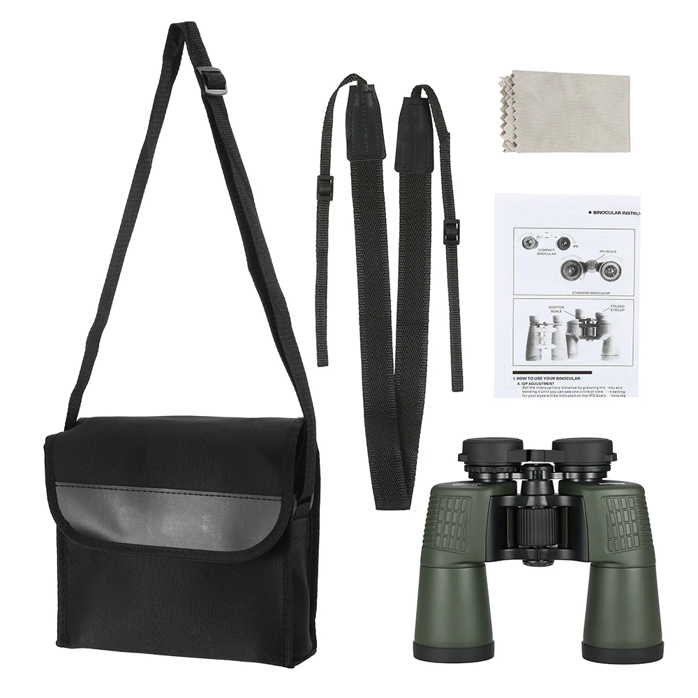 10x50 High Powered Binoculars Outdoor Sport Multi-coated Wide Angle Binoculars Telescope for Hunting Camping Bird Watching