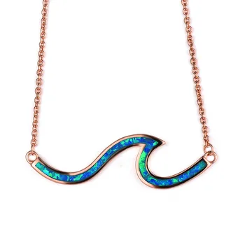 

Wollet Jewelry ladies wave necklace simple chains