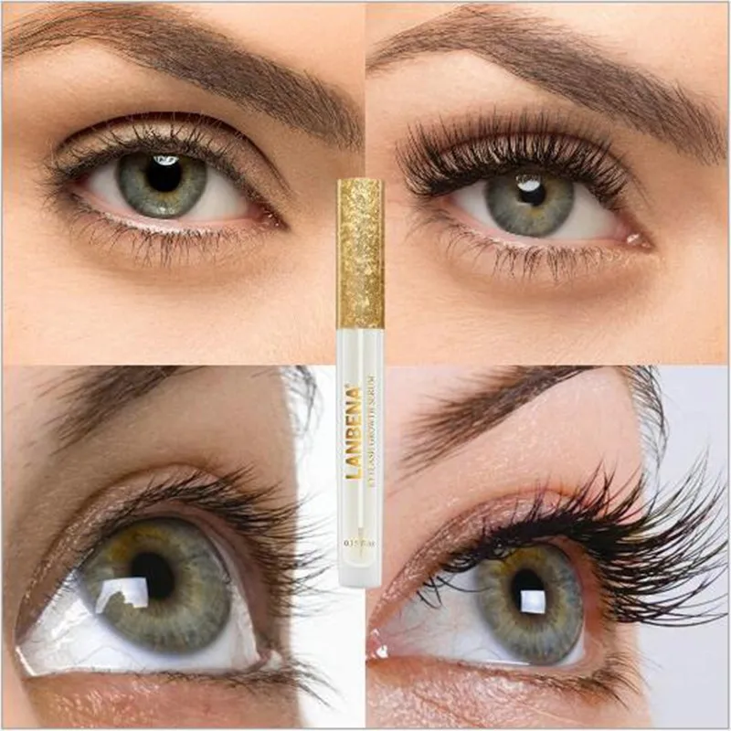 Lanbena Сыворотка для роста ресниц Сыворотки Lambena для ресниц реснички на глаза Eyewinker удлинение подтяжка бровей, стойкая краска для усиления цвета Витамин Е обработка