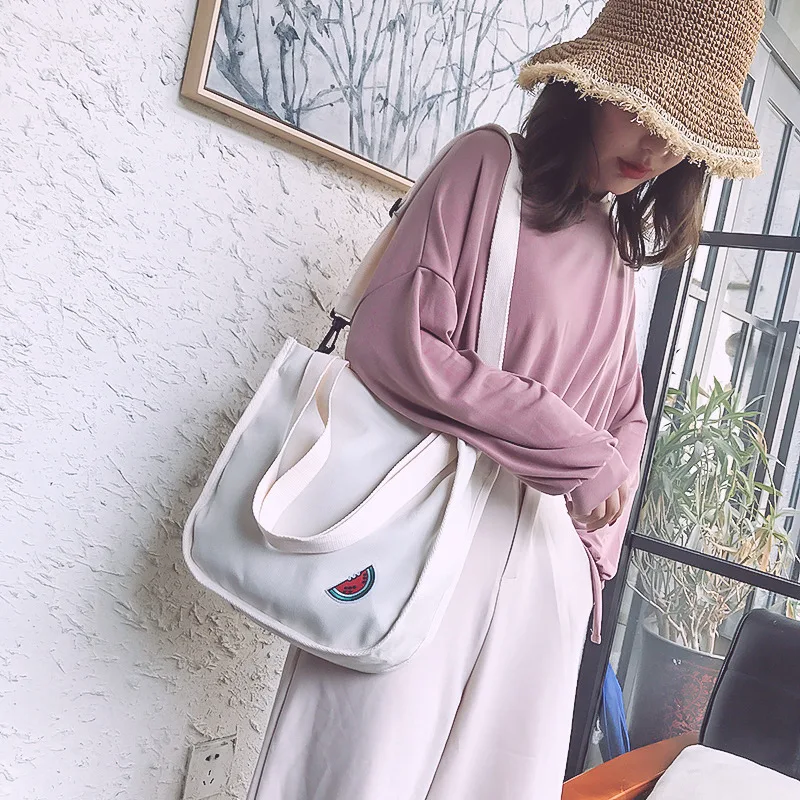 Женская сумка на плечо в Корейском стиле Harajuku, Ulzzang сумка для студентов, повседневные Простые универсальные модные сумки на плечо