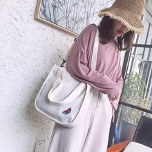 Женская сумка на плечо в Корейском стиле Harajuku, Ulzzang сумка для студентов, повседневные Простые универсальные модные сумки на плечо