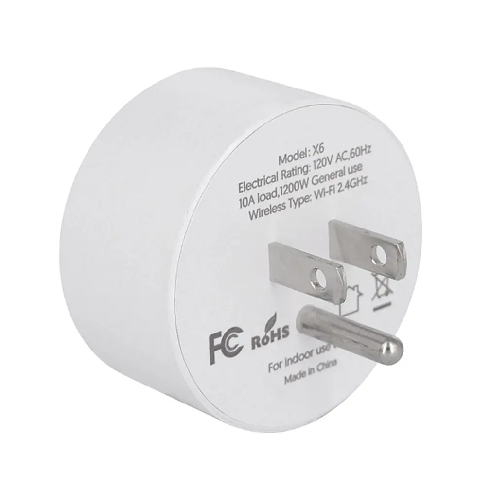 X6 WiFi Smart Wireless Voice Control Time Switch Plug With Ports Timing Socket For Alexa Echo Dot Google Home