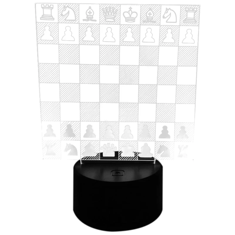 

Chess 3D LED Lamp 7 Colors Night Lamps Press Led Usb Table Lamp Sleeping Home Decor Nightlight