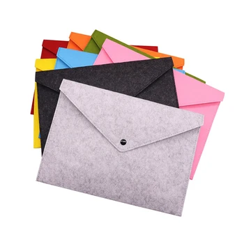 1 pcs A4 Chemical Felt  File Folder Durable Briefcase Document Bag Filing Products Stationery School Office Business Supplies 1