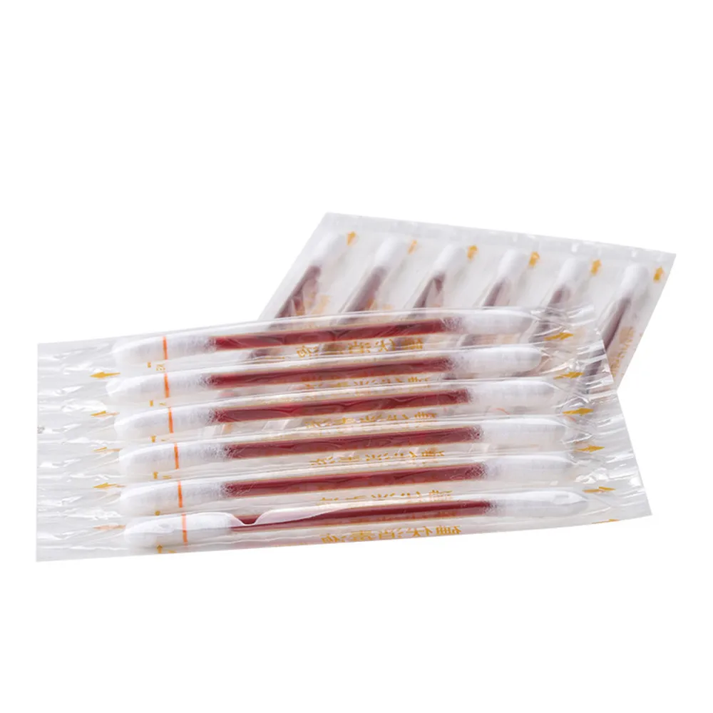 30PCSLot Cotton Swab Medical Alcohol Disposable Emergency  Iodine Cotton Swab Stick Disinfected Swab for Children Adults Baby (6)