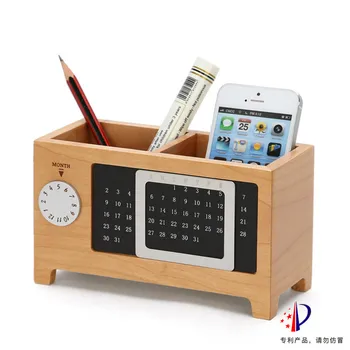 

Chuxin Creative Wooden Large Capacity Pen Container Multi-functional Office Desktop Storage Box Tissue Box Set