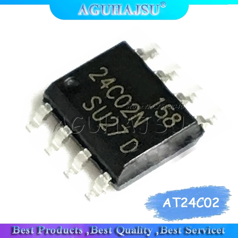 10 шт./лот AT24C02 24C02 SOP8 EEPROM памяти Новый оригинал | Электронные компоненты и