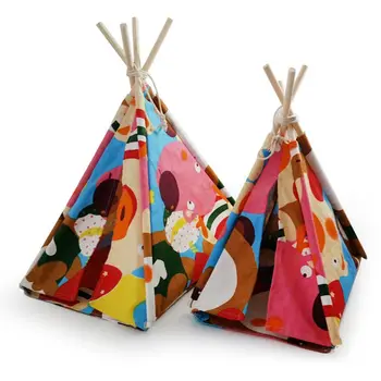 

Wood Bird Teepee Tent Hut Bed Parrot House Nest Small Pet Hanging Hammock Cage Parrot Hamster Hideout Cave Toy Bird Supplies C42