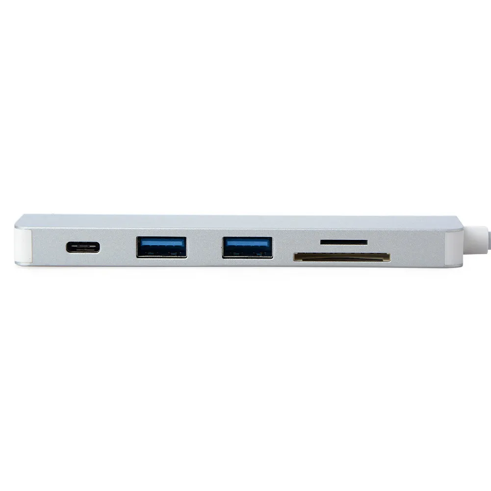 Ouhaobin Тип C USB 3,0 к 2xusb 3,0 5in1 Hub адаптер для SD устройство для считывания с tf-карт для компьютера для Windows