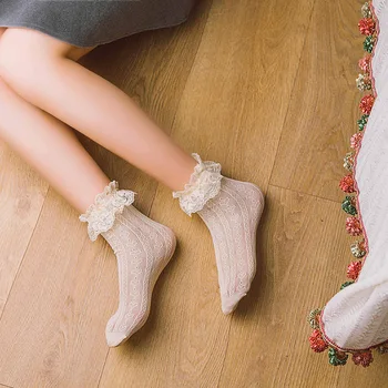 

Popular Lolita soft girl lace socks stretch calf socks velvet summer thin pile socks students lovely and sweet