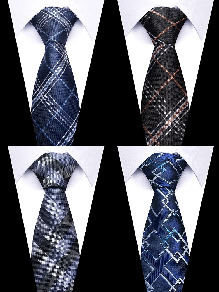 Neck Tie Pocket Square 100% Silk Tie Pocket Squares Cufflink Set Necktie Men Dark Blue Wedding Accessories Office Cravat
