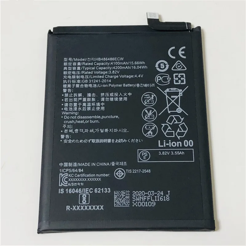 3 82 V 4200mAh HB486486ECW для Huawei Mate 20 Pro LYA L09 LX9|Аккумуляторы мобильных телефонов| |