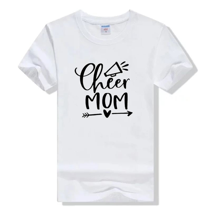 Надпись Cheer MOM персонализированная футболка Женская мода лозунг подарок на день матери гранж tumblr camiseta rosa feminina эстетические футболки художественный Топ