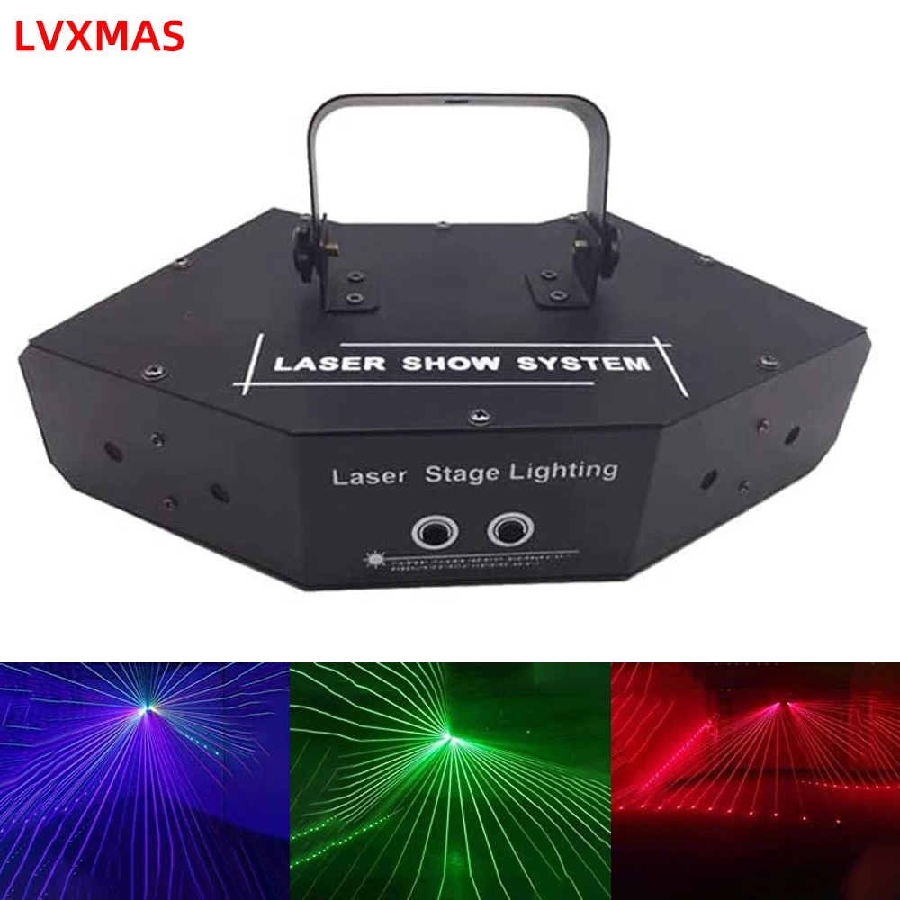 Диско светодиодный лазерный светильник Rgb полный Цвет луч Dmx лазерным