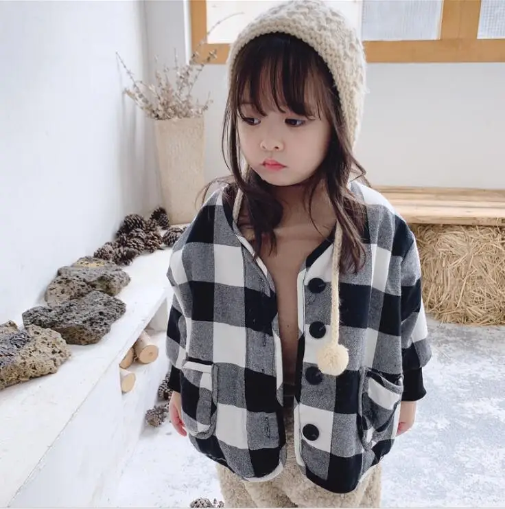 pic Новое поступление, клетчатое утепленное пальто для девочек и мальчиков модная зимняя куртка для малышей Детская одежда, 1-6 лет - Цвет: pic