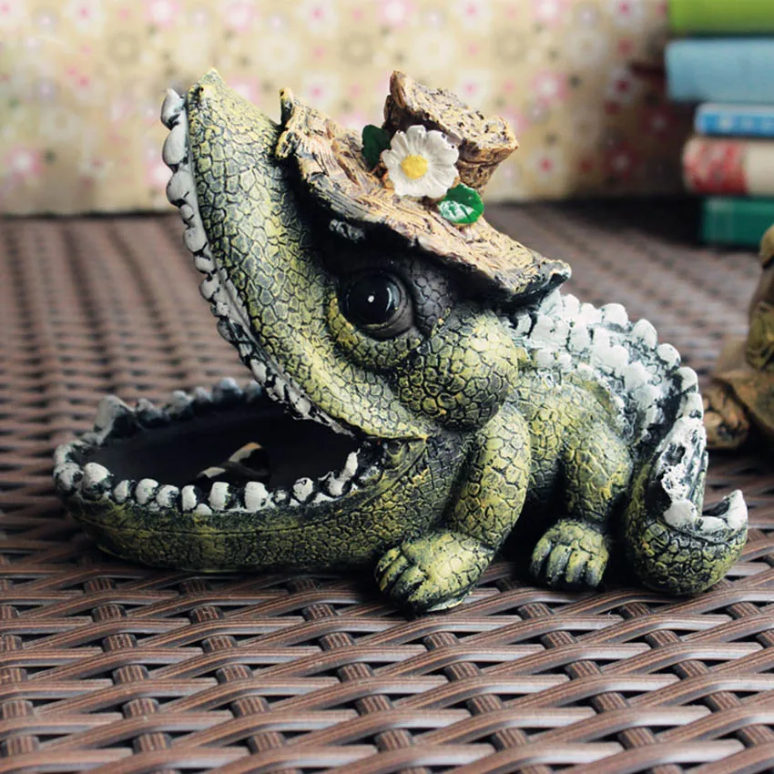 crocodile Креативный винтажный Ретро Corcodile черепаха Смола пепельницы сигарет подарок принадлежности для курения Милая модная пепельница подарок украшение - Цвет: crocodile