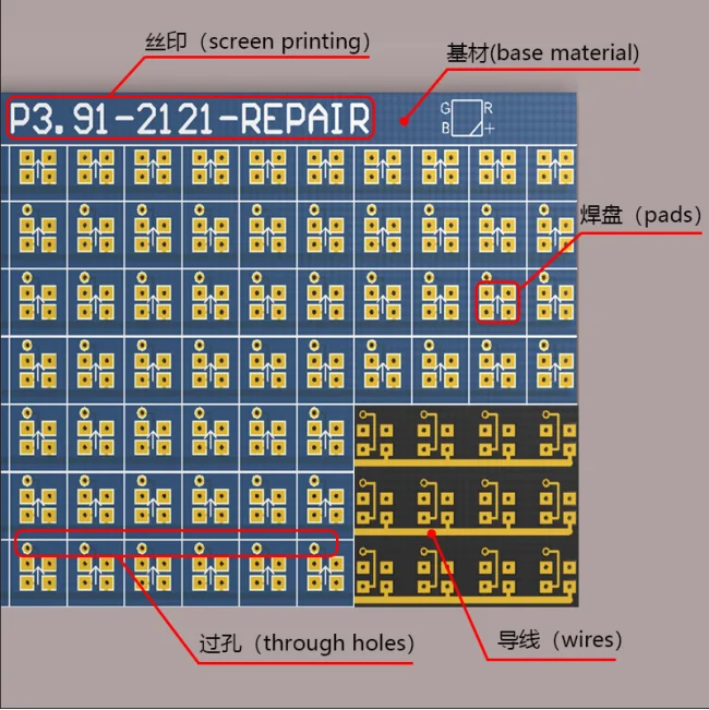 papel para reparar pcb durante a instalação
