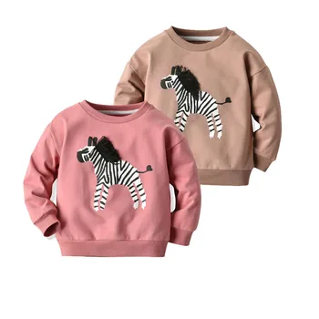 

Infant Zebra Pattern T-Shirt Toddler Long Sleeve Round Neck Pullover Baby Girl Loose Undershirt