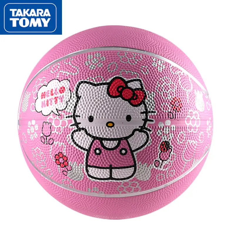 TAKARA TOMY cute cartoon Hello Kitty children's basketball simple kindergarten special practice bounce ball bouncing toy ball photo frame wall creative children s photo album wall album family kindergarten artwork wall background