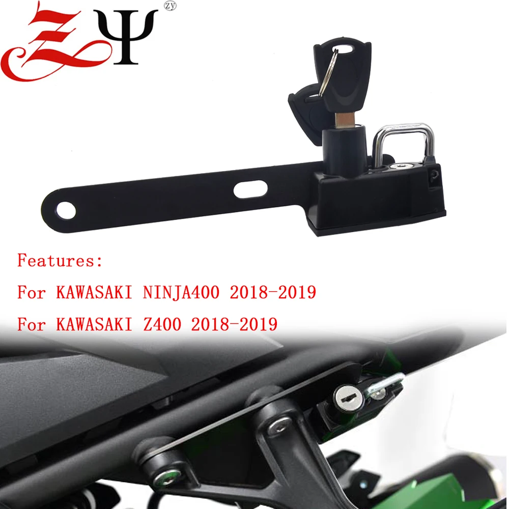 

Motorcycle Anti-thief Helmet Lock With Key For KAWASAKI Ninja400 2018-2021 Z400 2019