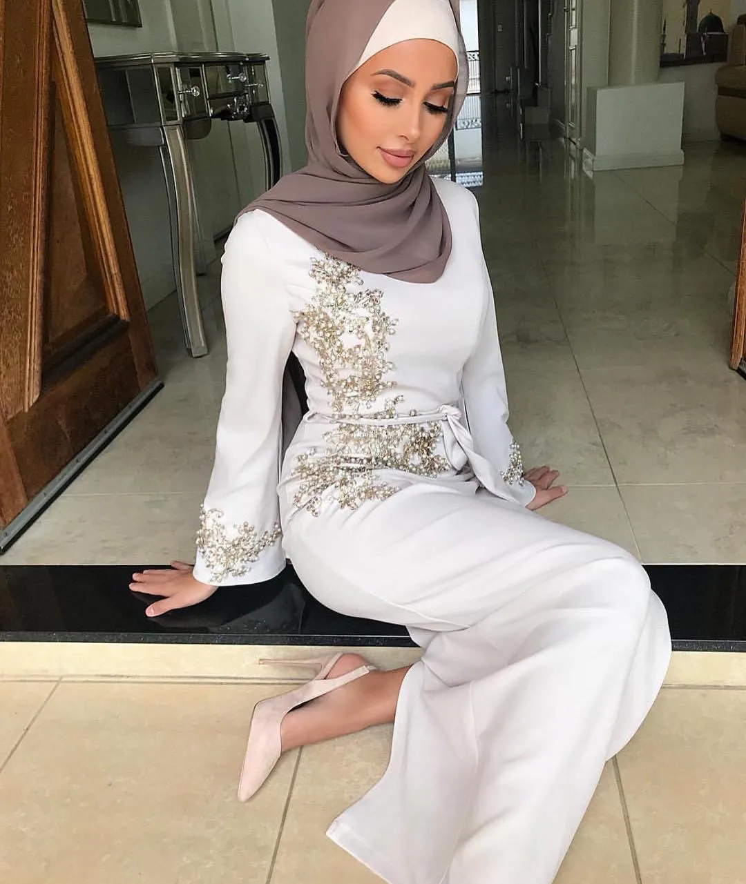 Дубай арабское женское платье с цветочным принтом Абая на шнуровке мусульманские платья Кафтан Макси платье с вышивкой женский мусульманский костюм длинное платье