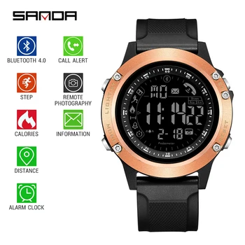 

SANDA Fashion Smart Watch Multi-function Waterproof Electronic Clock Health Monitor Intelligent Reminder for IOS Android 5010