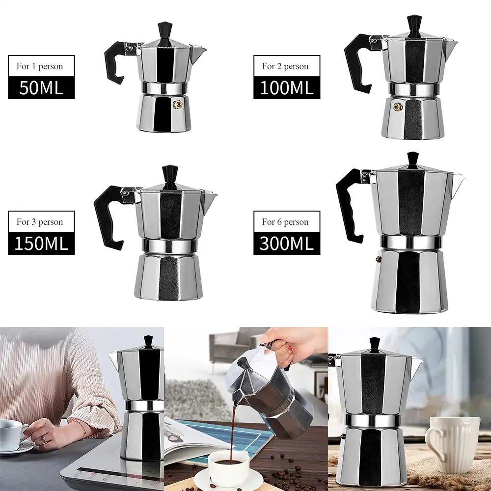 Aluminum Coffee Maker Machine Mug Espresso Mocha Coffee Pot Continental Coffee Pot Turkey Octagonal Home Use Coffee Pot Coffee Pots Aliexpress