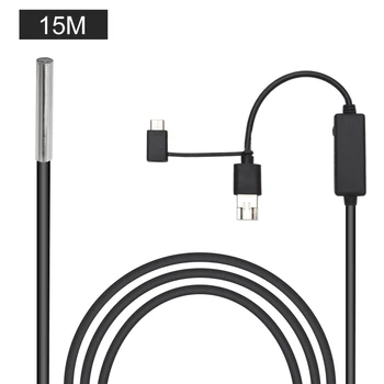 

LED Lights Inspection Borescope Endoscope Camera Industrial Waterproof 3 In 1 Interface Car Mobile Phones USB Tap-C For Android