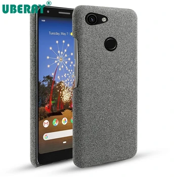 Перейти на Алиэкспресс и купить Для Google Pixel 3A 3A XL чехол тонкий ретро тканые ткани против царапин Жесткий ПК задняя крышка для Google Pixel 3 3 XL 2 XL 4 Чехол
