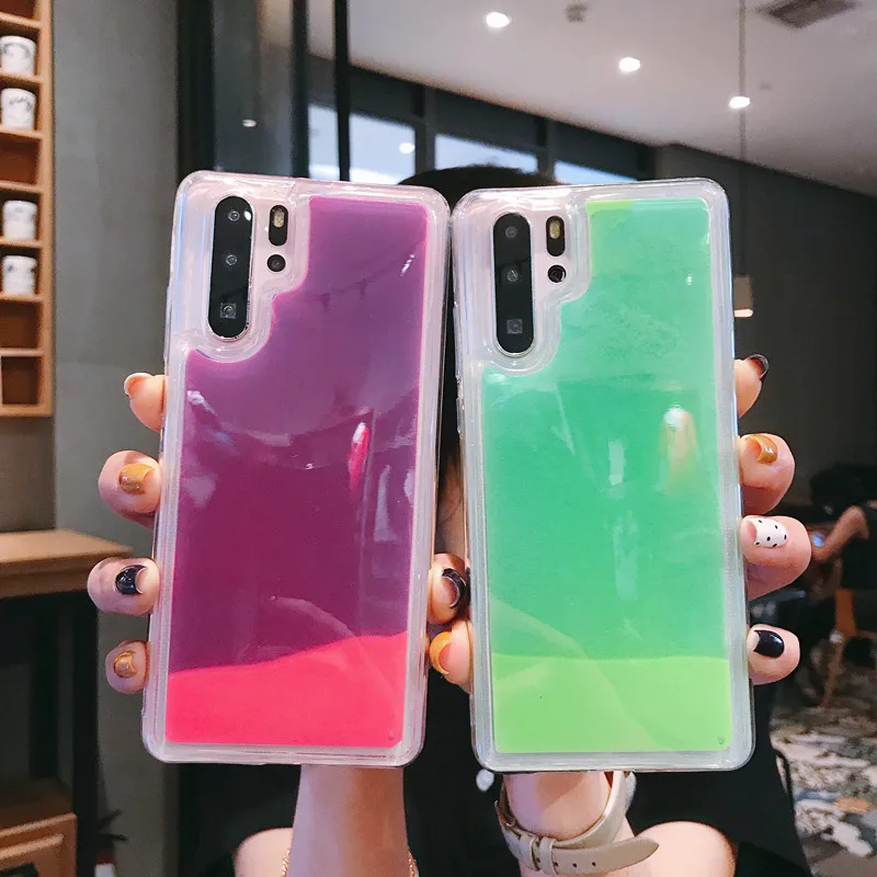

Luminous Case for Huawei P30 lite Case Liquid Silicon Cover Mate 20 Lite Case for Huawei P20 lite P30 pro Cover Capa Mate 20 Pro