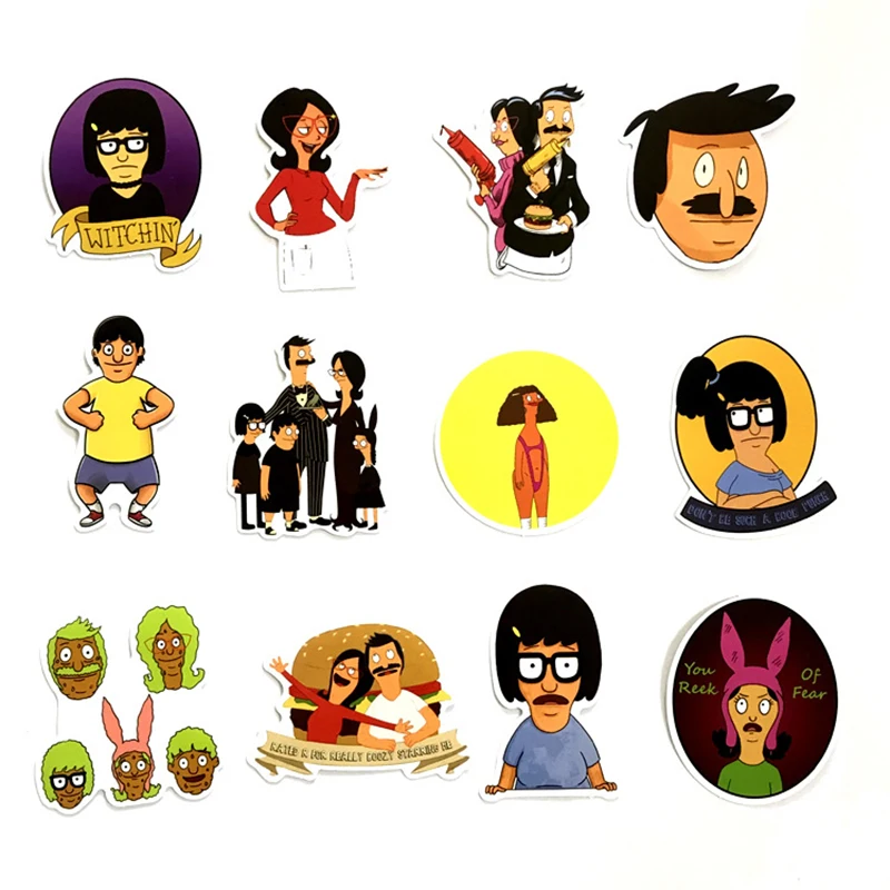 34 шт. Bob's Burgers мультфильмы стикер s детская игрушка наклейка для велосипеда мотоцикла телефона ноутбука багажа забавные наклейки Bomb F3