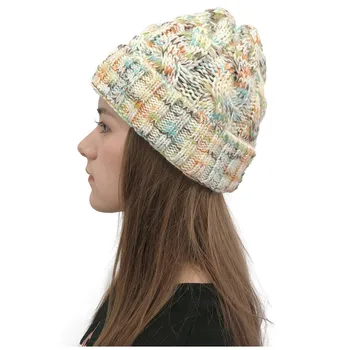 

Winter Women Hat 2020 New Autumn Wool Female Warm Cap Knitted Beanie Girl Hats Woman Bonnet Femme Chunky Stretchy Hat #Z