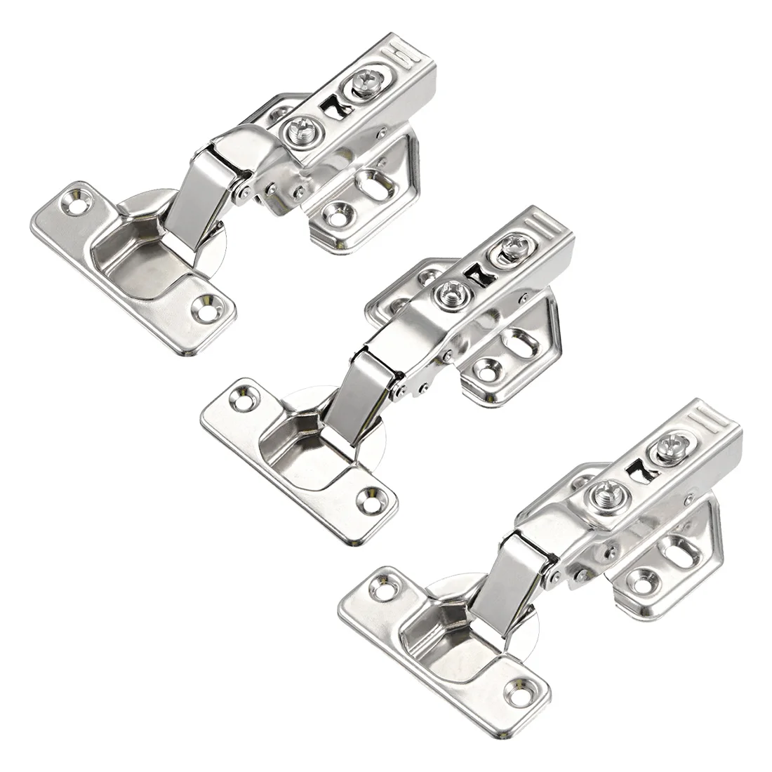 Uxcell 1-2-4Pcs Высокое качество нержавеющая сталь лицевая рама скрывающийся шкаф Полный Наложение дверные петли серебро