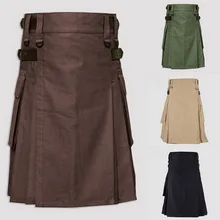 Винтажные Панталоны с поясом, мужские короткие юбки с эластичной талией, мужские летние уличные повседневные короткие штаны до колена