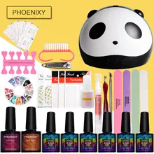 Набор для ногтей набор гель-лаков для ногтей для маникюра 6 шт 8 мл Лак для ногтей 24 Вт светодиодный щетка с лампой лак Полупостоянный маникюрный гель для ногтей набор