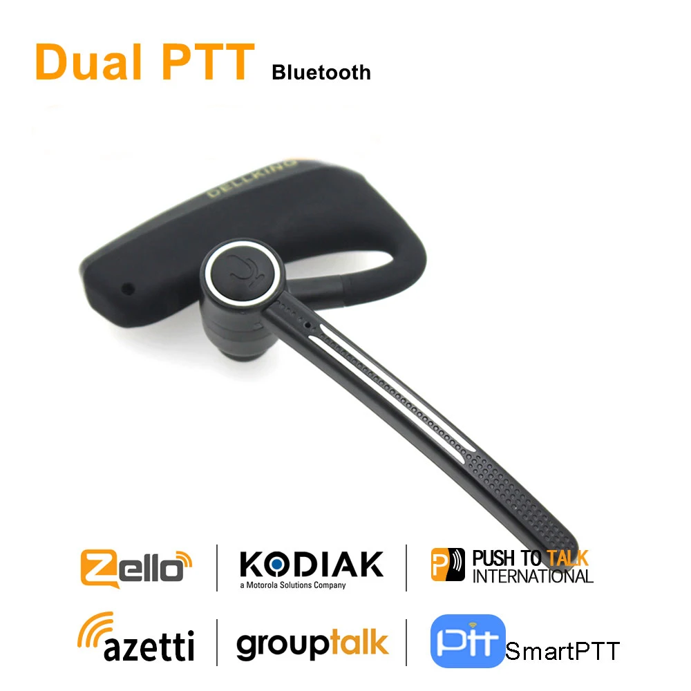 Anysecu Dual PTT беспроводные Bluetooth наушники E2 Bluetooth PTT гарнитура для радиоприемник для Android сотового телефона реальная PTT ZELLO рация