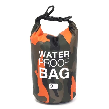 

Aolikes Protable Waterproof Bag Orange Camouflage Ultralight Camping Dry Organizer Outdoor Dry Bag Drifting Swimming Bag