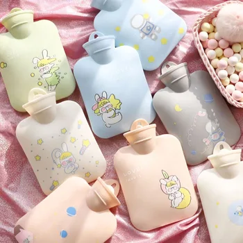 

Hot Water Bag Applied Stomach Silicone Comfortable Soft Winter Students Carry Hot Compress Cartoon Lovely Note Water Warm Baby