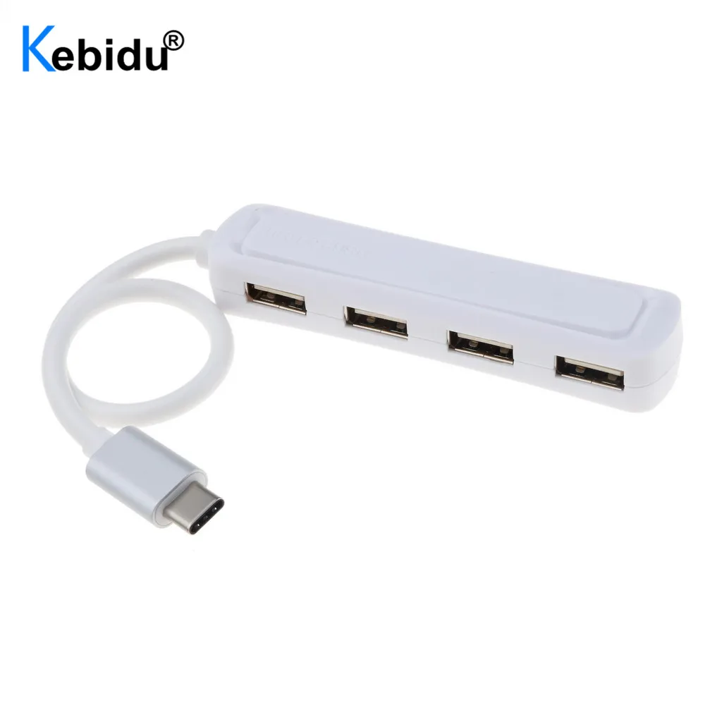 4 портовый концентратор Kebidu с разъемом USB 2 0 разветвитель адаптер для ПК ноутбука