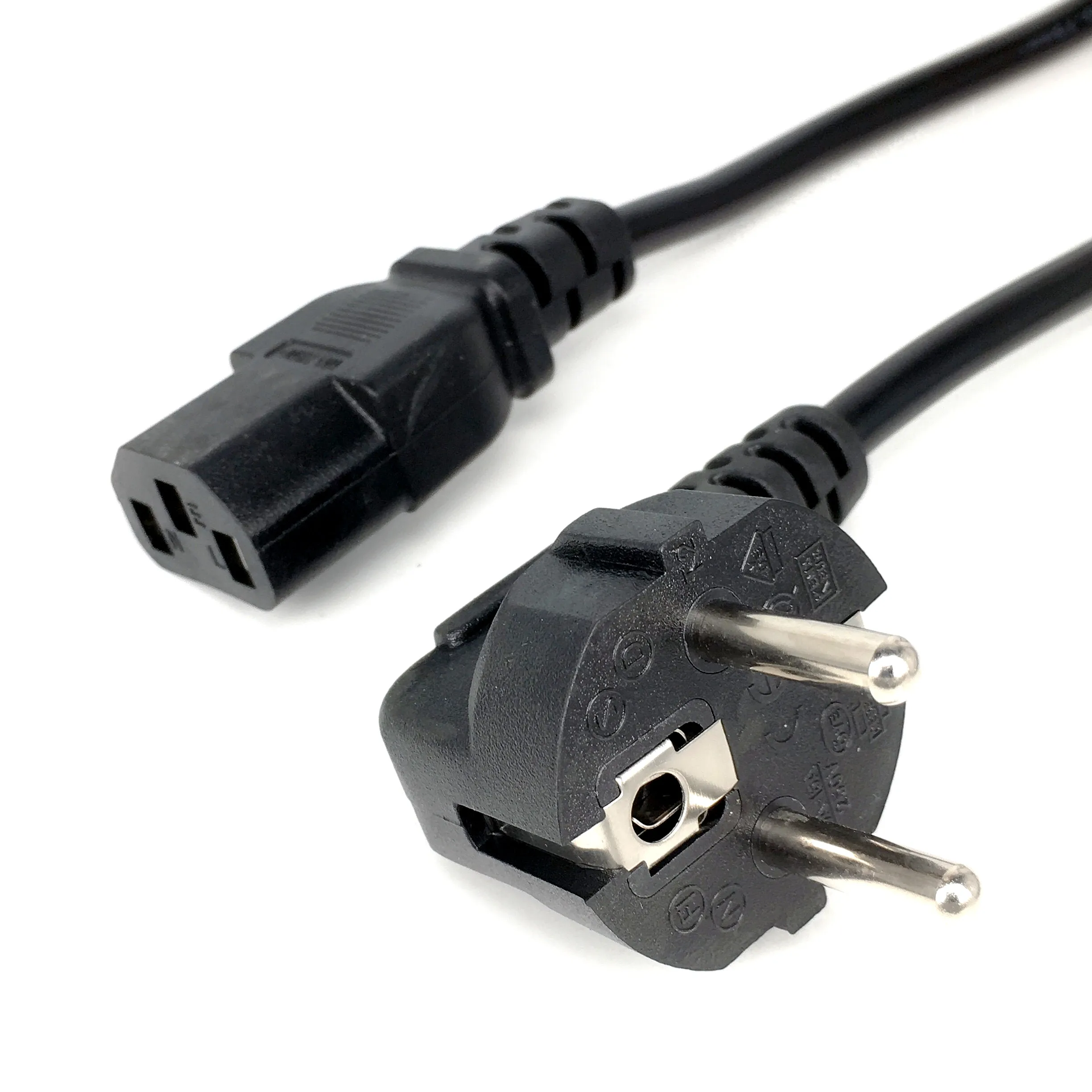 EU Power Cable Euro IEC C13 AC Power Extension Cord 1.2m 1.5m 1.8m 3*0.75mm  For PC Computer Monitor PSU Antminer Printer LG TV