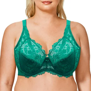 

New Plus Size Lace Push Up Bra For Women Gather Chest Light Padded And Underwire Lingerie Large Cup Sexy Underwear Bralette Tops