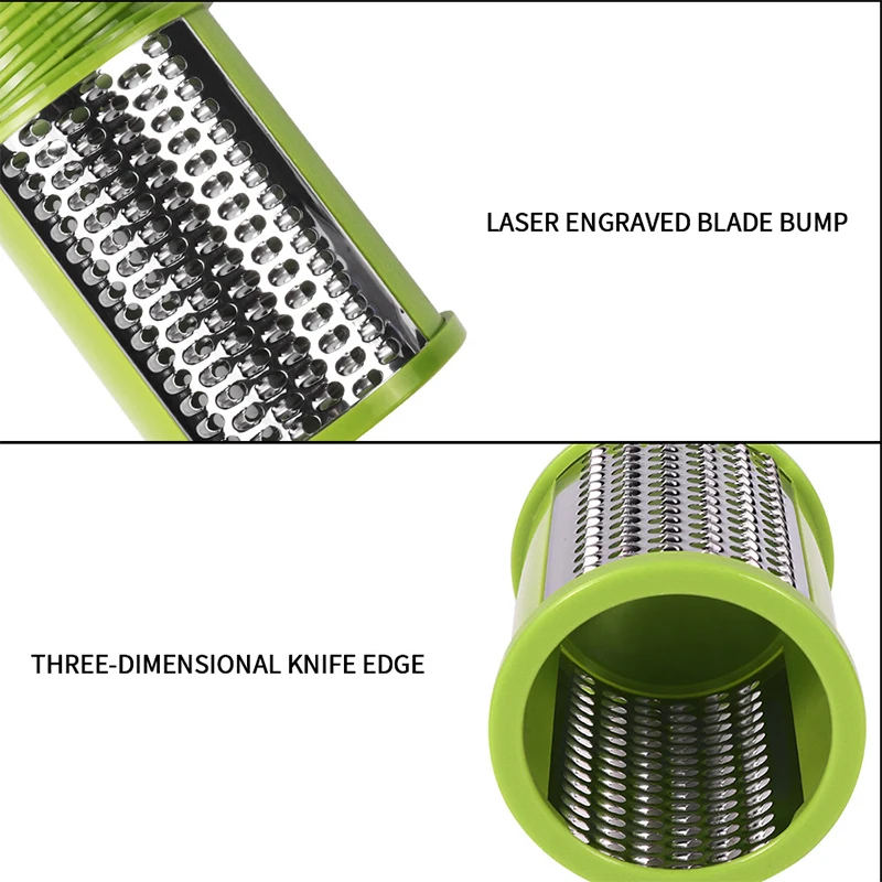 Ротационный ручной валик Терка слайсер Зеленый Многофункциональный режущее блюдо устройство ломтик строгания проволоки артефакт картофеля фрезерный станок
